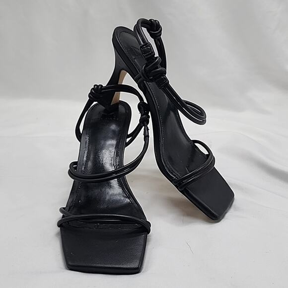 š„MARC FISHERš„PADDED CALINDA BLACK ANKLE STRAP HEELED SANDALS WOMENS 5 NWOB - Picture 14 of 16